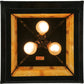 Meyda Lighting Seneca 24" 3-Light Craftsman Brown Double Bar Mission Pendant Light With Beige Art Shade Glass