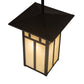 Meyda Lighting Seneca 24" 3-Light Oil Rubbed Bronze Double Bar Mission Pendant Light With Beige Botticino Idalight Shade