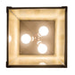 Meyda Lighting Seneca 24" 3-Light Oil Rubbed Bronze Double Bar Mission Pendant Light With Beige Botticino Idalight Shade