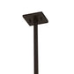 Meyda Lighting Seneca 24" 3-Light Oil Rubbed Bronze Double Bar Mission Pendant Light With Beige Botticino Idalight Shade