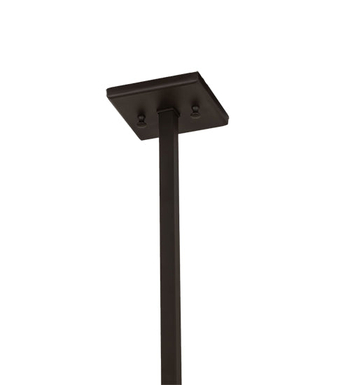 Meyda Lighting Seneca 24" 3-Light Oil Rubbed Bronze Double Bar Mission Pendant Light With Beige Botticino Idalight Shade