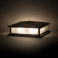 Meyda Lighting Seneca 25" 4-Light Flat Black Prime Outdoor Pier Mount Light With Clear Frosted Shade Glass