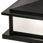Meyda Lighting Seneca 25" 4-Light Flat Black Prime Outdoor Pier Mount Light With Clear Frosted Shade Glass