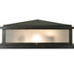 Meyda Lighting Seneca 26" 4-Light Craftsman Brown Prime Outdoor Pier Mount Light With Clear Frosted Shade Glass