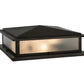 Meyda Lighting Seneca 26" 4-Light Craftsman Brown Prime Outdoor Pier Mount Light With Clear Frosted Shade Glass