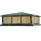 Meyda Lighting Seneca 29" Verdigris Double Bar Mission Outdoor Pier Mount Light With Iridescent Shade Glass