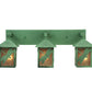 Meyda Lighting Seneca 30" 3-Light Verdant Green Dragonfly Vanity Light With Silver Mica Shade Glass