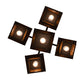 Meyda Lighting Seneca 32" 5-Light Craftsman Brown On Brass Mountain View Chandelier With Honey Art Shade Glass