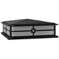 Meyda Lighting Seneca 34" 4-LED Textured Black Console Outdoor Pier Mount Light With White Acrylic Shade