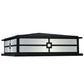 Meyda Lighting Seneca 34" 4-LED Textured Black Console Outdoor Pier Mount Light With White Acrylic Shade