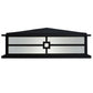 Meyda Lighting Seneca 34" 4-LED Textured Black Console Outdoor Pier Mount Light With White Acrylic Shade