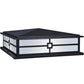 Meyda Lighting Seneca 34" 4-LED Textured Black Console Outdoor Pier Mount Light With White Acrylic Shade