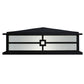 Meyda Lighting Seneca 34" 4-Light Textured Black Console Outdoor Pier Mount Light With White Acrylic Shade