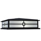 Meyda Lighting Seneca 34" 4-Light Textured Black Console Outdoor Pier Mount Light With White Acrylic Shade