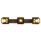 Meyda Lighting Seneca 36" 3-Light Craftsman Brown Sprig Pendant Light With Beige Iridescent Shade Glass