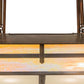 Meyda Lighting Seneca 36" 6-Light Vintage Copper Cross Mission Island Pendant Light With Beige Iridescent Shade Glass