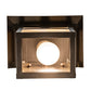 Meyda Lighting Seneca 7" Craftsman Brown Hill Top Wall Sconce With Beige Iridescent Shade Glass