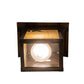 Meyda Lighting Seneca 7" Craftsman Brown Sprig Wall Sconce With Beige Iridescent Shade Glass