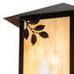 Meyda Lighting Seneca 7" Craftsman Brown Sprig Wall Sconce With Beige Iridescent Shade Glass