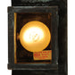 Meyda Lighting Seneca 7" Craftsman Verdi On Brass Song Bird Wall Sconce With Beige Iridescent Art Shade Glass