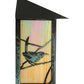 Meyda Lighting Seneca 7" Craftsman Verdi On Brass Song Bird Wall Sconce With Beige Iridescent Art Shade Glass