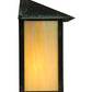 Meyda Lighting Seneca 7" Verdigris Winter Pine Wall Sconce With Beige Iridescent Art Shade Glass