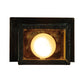 Meyda Lighting Seneca 7" Verdigris Winter Pine Wall Sconce With Beige Iridescent Art Shade Glass