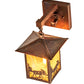 Meyda Lighting Seneca 7" Vintage Copper Moose at Lake Straight Arm Wall Sconce With Honey Granite Shade Glass