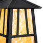 Meyda Lighting Seneca 8" Craftsman Brown Double Bar Mission Hanging Wall Sconce With Beige Art Shade Glass