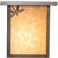 Meyda Lighting Seneca 8" Craftsman Brown Dragonfly Left Wall Sconce With Beige Art Shade Glass