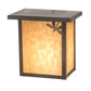 Meyda Lighting Seneca 8" Craftsman Brown Dragonfly Right Wall Sconce With Beige Art Shade Glass