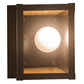 Meyda Lighting Seneca 8" Craftsman Brown Dragonfly Right Wall Sconce With Beige Art Shade Glass