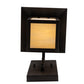 Meyda Lighting Seneca 8" Oil Rubbed Bronze Double Cross Mission Wall Sconce With Beige Art Shade Glass