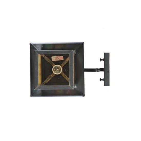 Meyda Lighting Seneca 8" Window Pane Curved Arm Wall Sconce With Iridescent Shade Glass