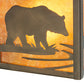 Meyda Lighting Seneca 9" Antique Copper Bear Creek Wall Sconce With Amber Mica Shade Glass