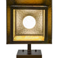 Meyda Lighting Seneca 9" Black Moose Creek Hanging Wall Sconce With Beige Iridescent Shade Glass