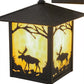 Meyda Lighting Seneca 9" Black Moose Creek Hanging Wall Sconce With Beige Iridescent Shade Glass