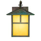 Meyda Lighting Seneca 9" Copper Verdigris T Mission Wall Sconce With Amber Tawnyrock Idalight Shade Glass