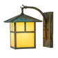 Meyda Lighting Seneca 9" Copper Verdigris T Mission Wall Sconce With Amber Tawnyrock Idalight Shade Glass