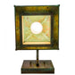 Meyda Lighting Seneca 9" Copper Verdigris T Mission Wall Sconce With Amber Tawnyrock Idalight Shade Glass