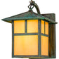Meyda Lighting Seneca 9" Copper Verdigris T Mission Wall Sconce With Amber Tawnyrock Idalight Shade Glass