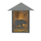 Meyda Lighting Seneca 9" Craftsman Brown Bear Creek Wall Sconce With Amber Mica Shade Glass