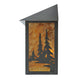 Meyda Lighting Seneca 9" Craftsman Brown Bear Creek Wall Sconce With Amber Mica Shade Glass