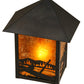 Meyda Lighting Seneca 9" Craftsman Brown Canoe At Lake Wall Sconce With Amber Mica Shade Glass