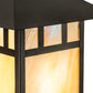 Meyda Lighting Seneca 9" Craftsman Brown Double Bar Wall Sconce With Beige Iridescent Shade Glass