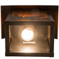 Meyda Lighting Seneca 9" Craftsman Brown Fly Fisherman Wall Sconce With Amber Mica Shade Glass