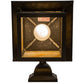 Meyda Lighting Seneca 9" Craftsman Brown Fly Fisherman Wall Sconce With Beige Art Shade Glass