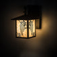 Meyda Lighting Seneca 9" Craftsman Brown Grapes Straight Arm Wall Sconce With Beige Art Shade Glass