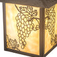 Meyda Lighting Seneca 9" Craftsman Brown Grapes Straight Arm Wall Sconce With Beige Art Shade Glass