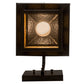 Meyda Lighting Seneca 9" Craftsman Brown Hill Top Curved Arm Wall Sconce With Beige Art Shade Glass